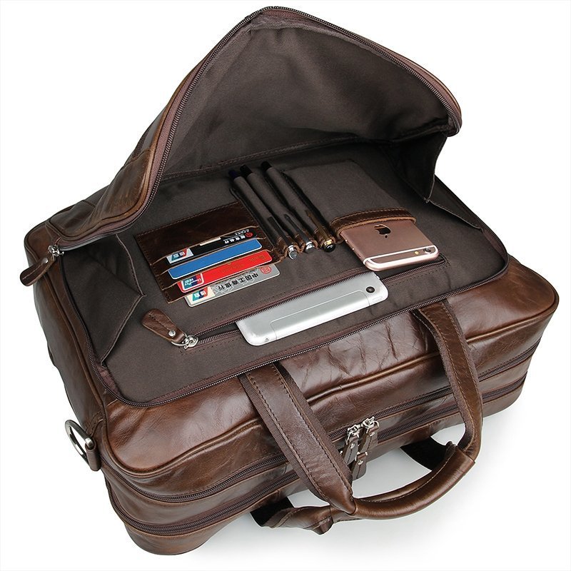 Большая деловая сумка для ноутбука до 16 дюймов из натуральной кожи VINTAGE STYLE (14371)