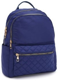 Недорогой женский рюкзак из текстиля синего цвета на две молнии Monsen 71828