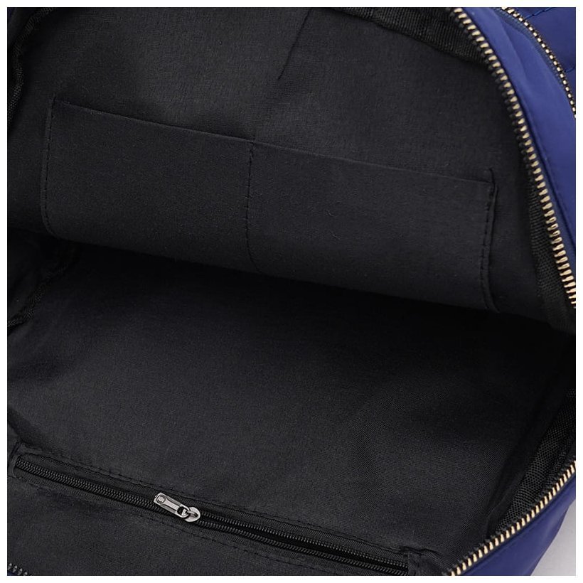 Недорогой женский рюкзак из текстиля синего цвета на две молнии Monsen 71828