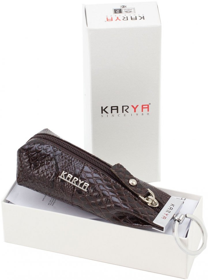 Оригинальная лаковая ключница под кожу змеи KARYA (40017)