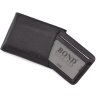 Кожаное портмоне черного цвета с блоком для карт Bond Non (10657) УЦЕНКА! - 4