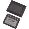 Кожаное портмоне черного цвета с блоком для карт Bond Non (10657) УЦЕНКА! - 5