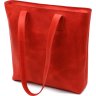 Красная кожаная женская сумка-шоппер из кожи крейзи хорс Shvigel (16348) - 1