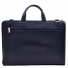 Стильная кожаная сумка синего цвета для документов - DESISAN (11564) - 2
