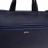 Стильная кожаная сумка синего цвета для документов - DESISAN (11564) - 5