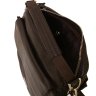 Коричневая мужская сумка-барсетка из натуральной кожи с ручкой Vip Collection (21108) - 4