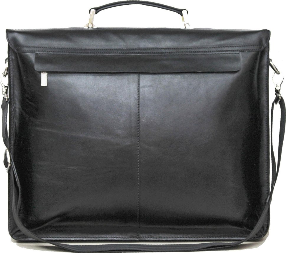 Деловой кожаный портфель черного цвета VATTO (11969)