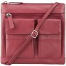 Женская сумка через плечо из натуральной кожи красного цвета Visconti Slim Bag 68928 - 1