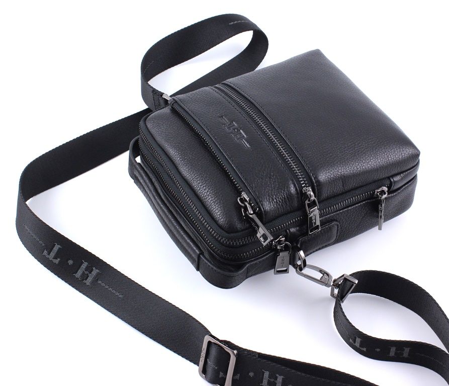 Небольшая мужская кожаная сумочка с ручкой H.T Leather (10244)