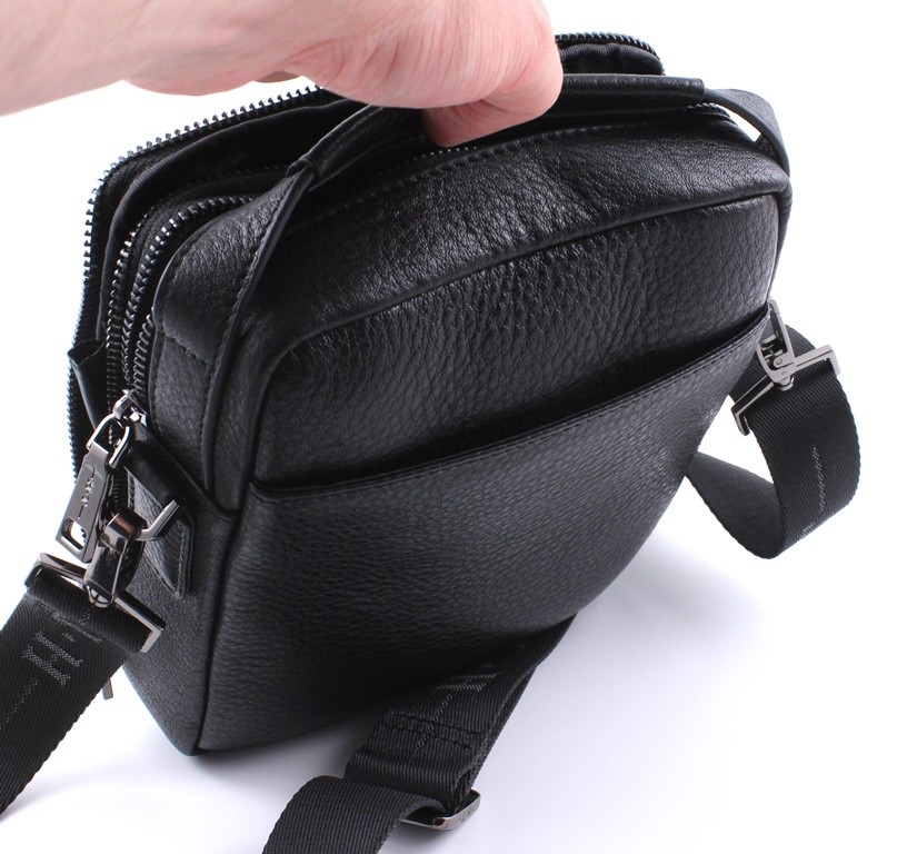 Небольшая мужская кожаная сумочка с ручкой H.T Leather (10244)