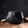 Черная женская сумка через плечо из натуральной кожи Vintage (2422079) - 6