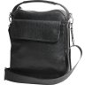Мужская сумка-барсетка среднего размера с ручкой из натуральной кожи черного цвета Vip Collection (21096) - 1