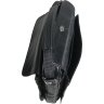 Мужская сумка-барсетка среднего размера с ручкой из натуральной кожи черного цвета Vip Collection (21096) - 4