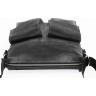 Винтажная наплечная мужская сумка черного цвета VATTO (12070) - 5