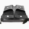 Винтажная наплечная мужская сумка черного цвета VATTO (12070) - 7