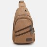 Коричневая мужская тактическая сумка-слинг из текстиля Monsen (22161) - 2