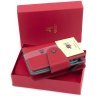 Компактный женский кошелек из качественной кожи красного цвета Visconti Poppy 69129 - 8