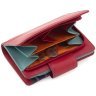 Компактный женский кошелек из качественной кожи красного цвета Visconti Poppy 69129 - 5