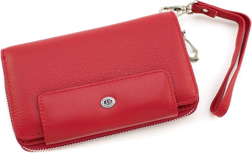 Красный женский кошелек среднего размера из натуральной кожи ST Leather (15367)