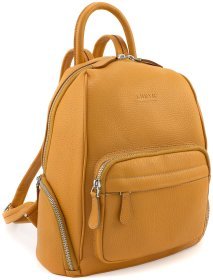 Женский городской рюкзак из натуральной кожи оранжевого цвета KARYA 69729