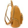 Женский городской рюкзак из натуральной кожи оранжевого цвета KARYA 69729 - 2