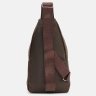 Коричневая недорогая мужская сумка-слинг из текстиля Monsen 71630 - 3