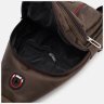 Коричневая недорогая мужская сумка-слинг из текстиля Monsen 71630 - 5
