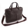 Деловая кожаная сумка коричневого цвета для документов H.T Leather Premium Collection (10233) - 5