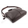 Деловая кожаная сумка коричневого цвета для документов H.T Leather Premium Collection (10233) - 6