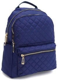 Женский текстильный стеганый рюкзак синего цвета Monsen 71830