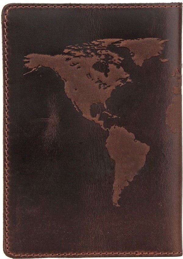 Оригинальная обложка на паспорт из натуральной кожи коричневого цвета Shvigel (2416135)