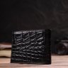 Черное мужское портмоне из натуральной кожи с тиснением под крокодила CANPELLINI (2421866) - 6