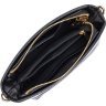 Небольшая женская сумка из натуральной кожи черного цвета с ремешком на плечо Vintage (2422080) - 4
