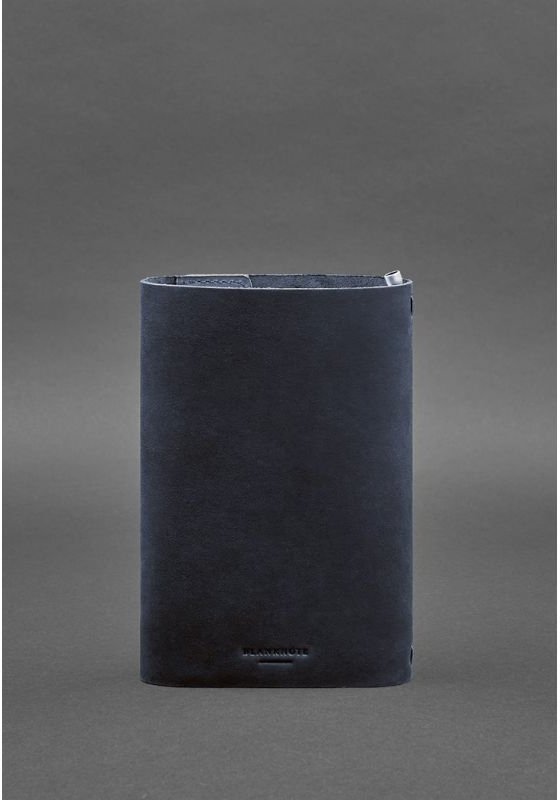Блокнот (софт-бук) темно-синего цвета из кожи Crazy Horse - BlankNote (14130)