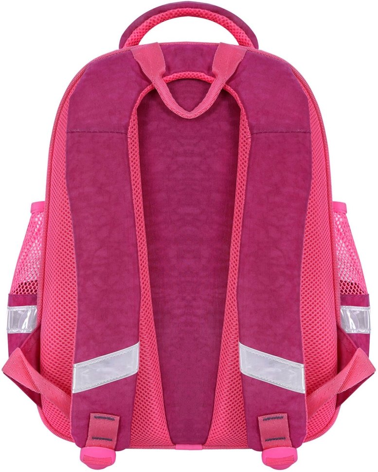 Школьный рюкзак для девочек малинового цвета с единорогом Bagland (55330)
