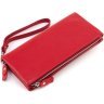 Кожаный женский кошелек-клатч красного цвета на две молнии ST Leather 1767430 - 4