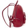 Вместительный кожаный женский рюкзак красного цвета на молнии KARYA 69730 - 2