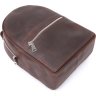 Винтажный женский рюкзак коричневого цвета с застежкой-молнией Shvigel (16314) - 3