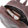 Винтажный женский рюкзак коричневого цвета с застежкой-молнией Shvigel (16314) - 4