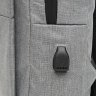 Серый мужской текстильный рюкзак с сумкой в комплекте Monsen (56231) - 6