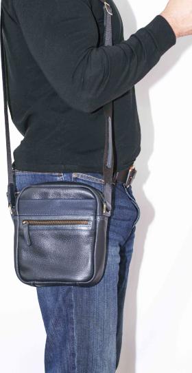 Мужская повседневная сумка небольшого размера из зернистой кожи  VATTO (12072) - 2