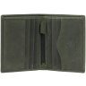 Компактное мужское портмоне из винтажной кожи зеленого цвета Visconti 69031 - 3
