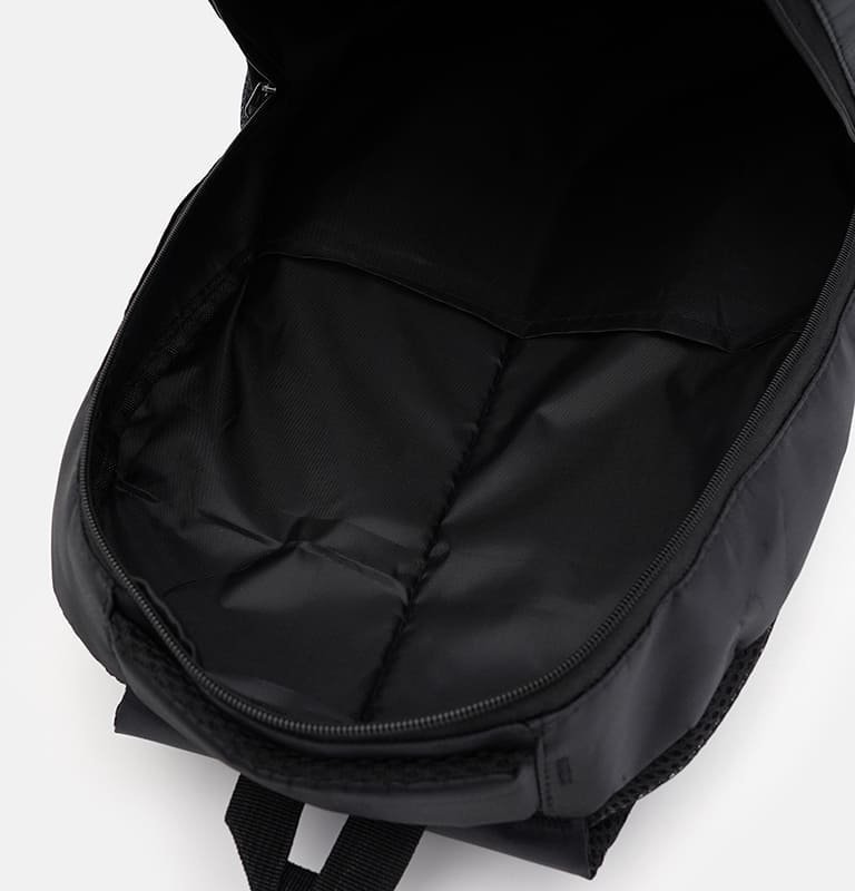 Місткий чоловічий рюкзак із чорного поліестеру на три блискавки Monsen (59131)