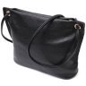 Классическая женская сумка из фактурной кожи черного цвета с плечевым ремешком Vintage 2422395 - 1