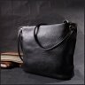 Классическая женская сумка из фактурной кожи черного цвета с плечевым ремешком Vintage 2422395 - 6