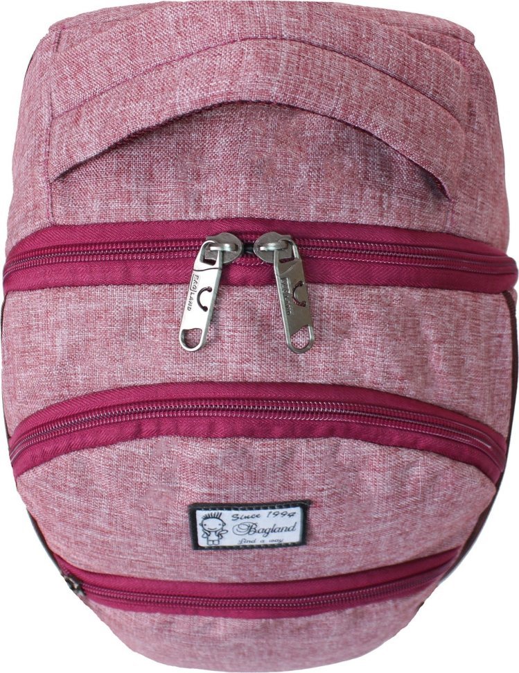 Бордовый школьный рюкзак для девочек из износостойкого текстиля Bagland (52732)