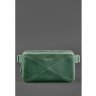 Поясная мужская сумка зеленого цвета из винтажной кожи BlankNote Dropbag Maxi (12689) - 3