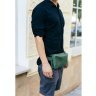 Поясная мужская сумка зеленого цвета из винтажной кожи BlankNote Dropbag Maxi (12689) - 9