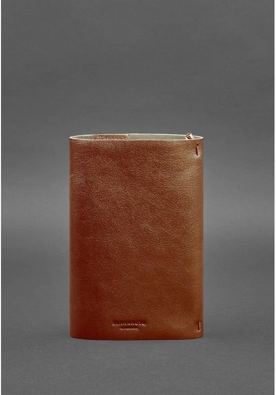 Кожаный блокнот (софт-бук) светло-коричневого цвета на магнитах BlankNote (14132)