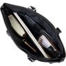 Деловая черная мужская сумка из кожзаменителя с ручками Vintage (20515) - 3